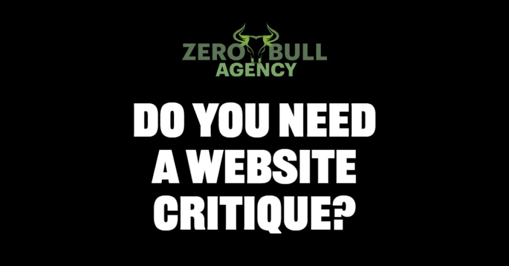 Do you need a website critique